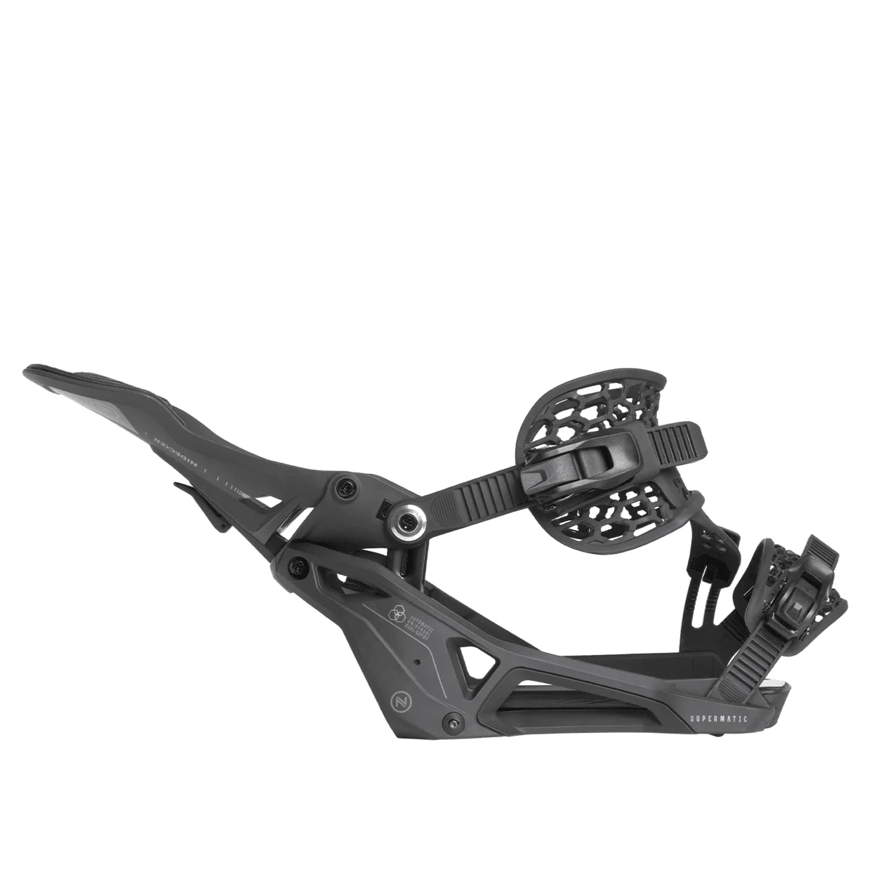NIDECKER Supermatic Snowboard Bindings Black – Tribute Boardshop NIDECKER Supermatic Snowboard Bindings Black – Tribute Boardshop