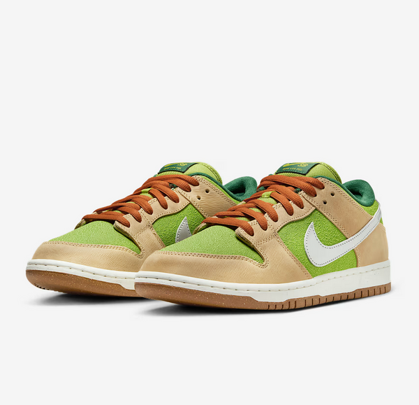 Nike SB Dunk Low Pro - Sesame/Metallic Silver-Pear-Fir