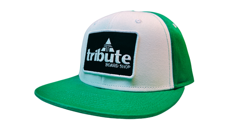 Tribute Logo Patch Snapback - Green full back w/ Black Logo
