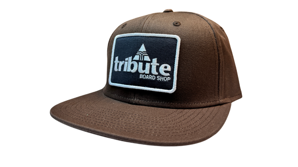 Tribute Logo Patch Snapback - Brown full back w/ White Logo