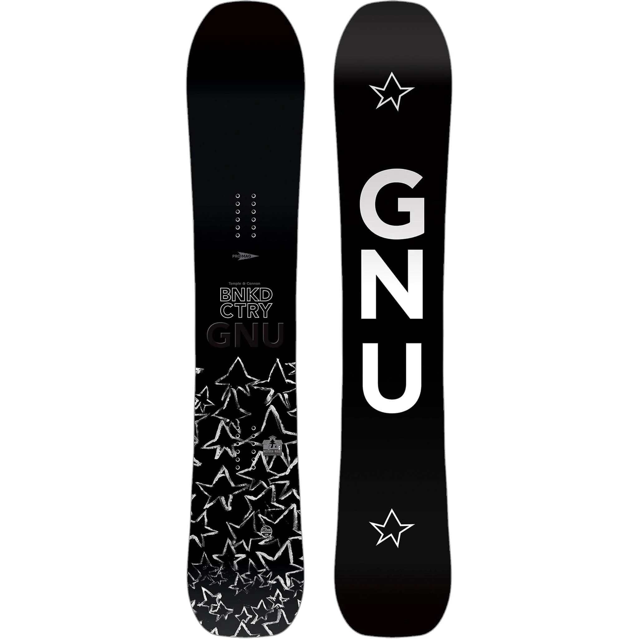 Gnu Banked Country Snowboard 2025 Tribute Boardshop