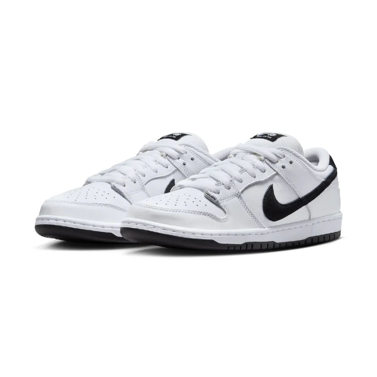 Nike SB Dunk Low Pro in White/Black-White-Black